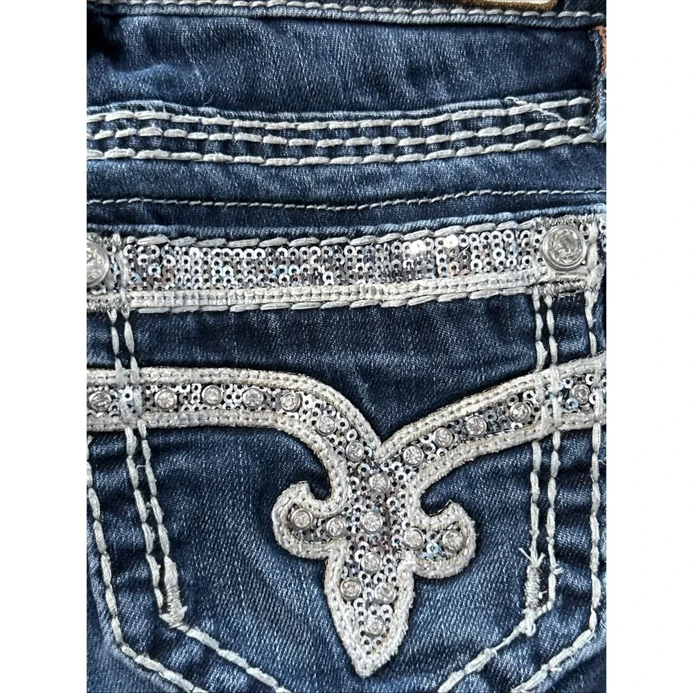 Rock Revival Sherry Straight‎ Jeans Size 24 Y2K Low Rise Stretch EC